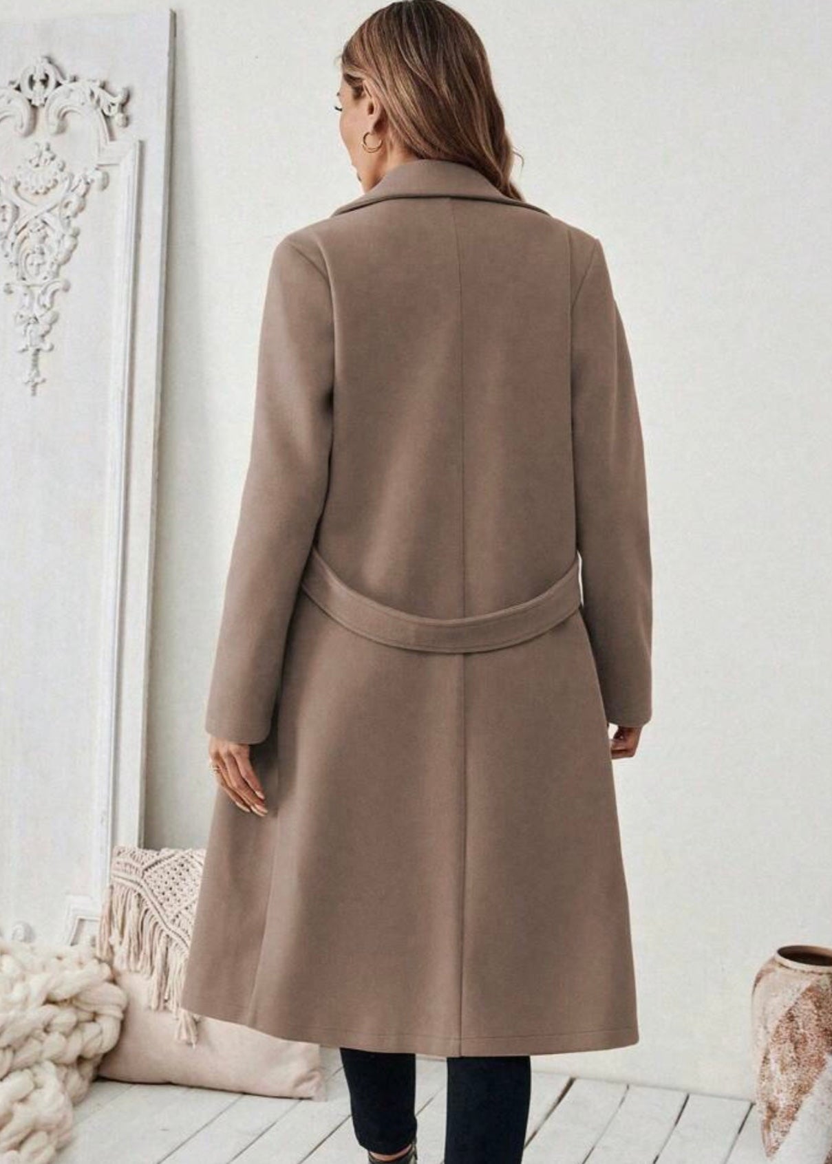 Brown Overcoat For Women - AR - Rehman Collection