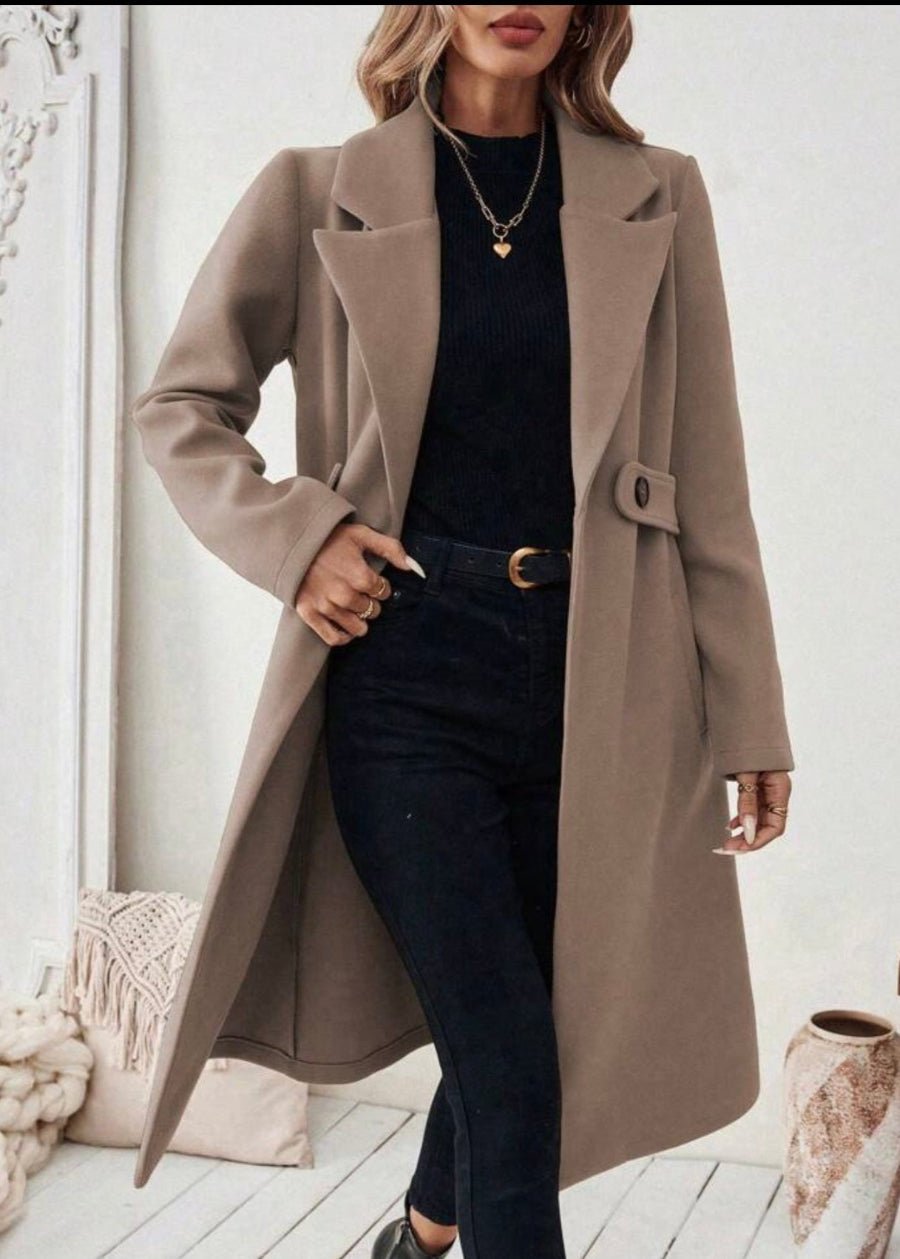 Brown Overcoat For Women - AR - Rehman Collection