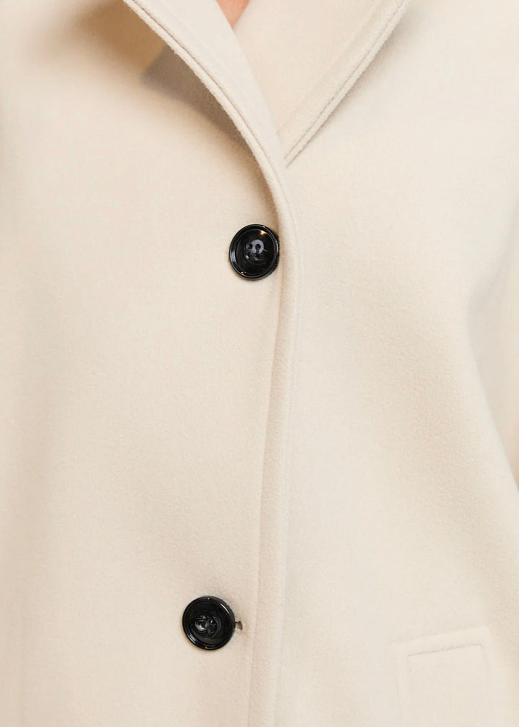 Cream Wool Coat For Women - AR - Rehman Collection