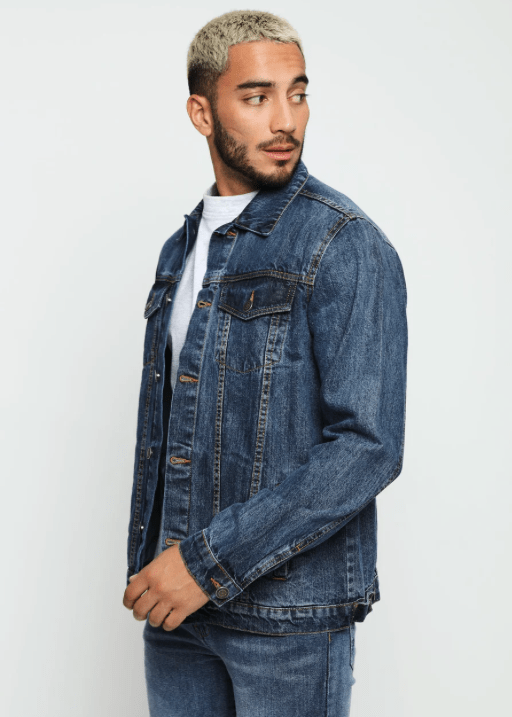 Dark Blue Denim Jacket For Men - AR - Rehman Collection