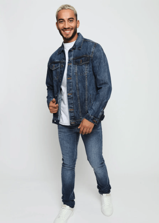 Dark Blue Denim Jacket For Men - AR - Rehman Collection