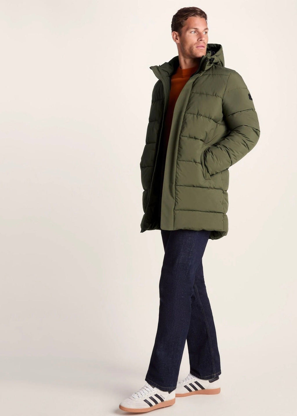 Green Puffer Coat for Men - AR - Rehman Collection