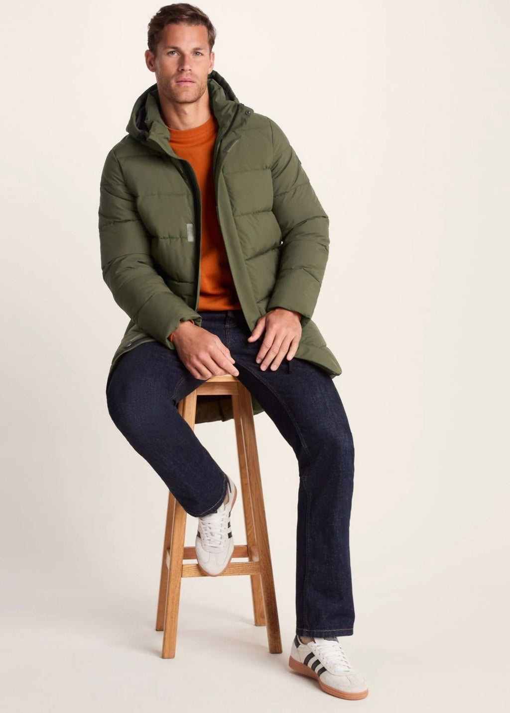 Green Puffer Coat for Men - AR - Rehman Collection