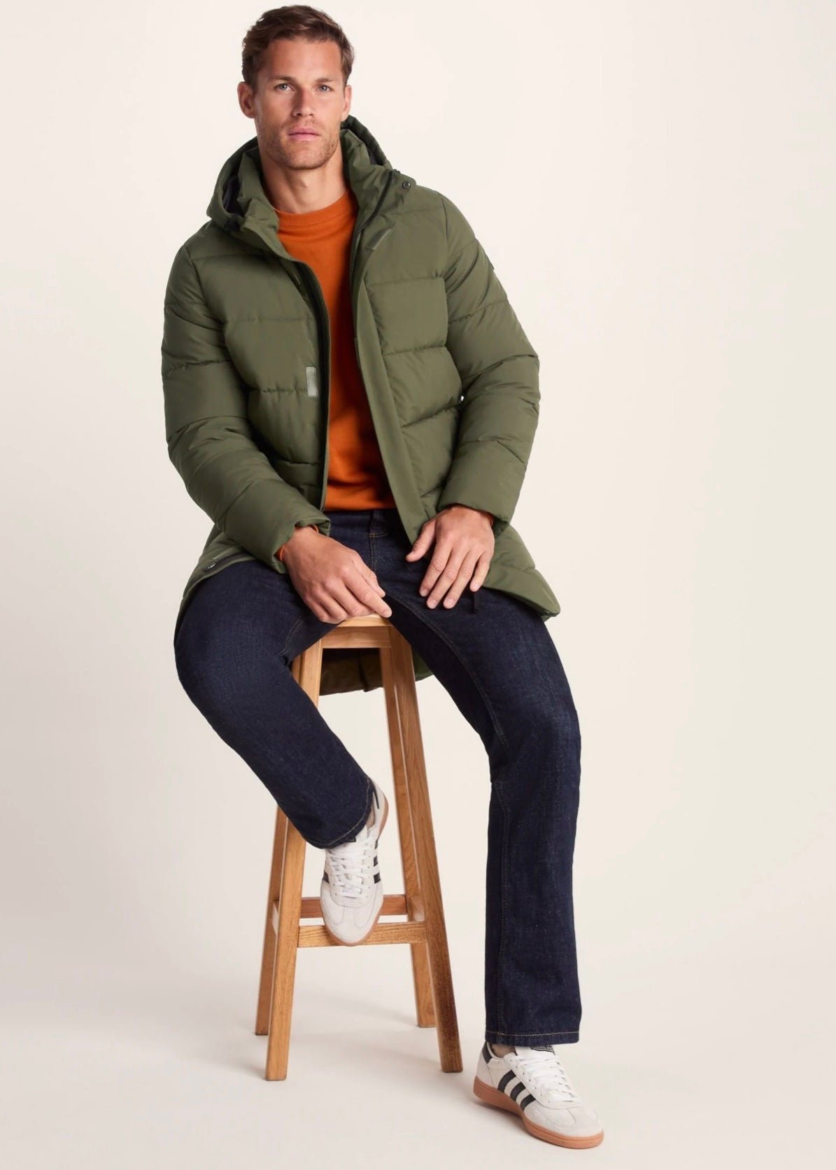 Green Puffer Coat for Men - AR - Rehman Collection