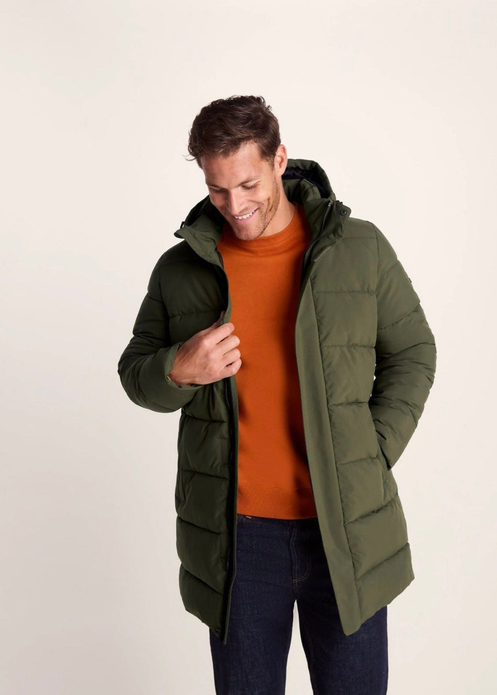 Green Puffer Coat for Men - AR - Rehman Collection