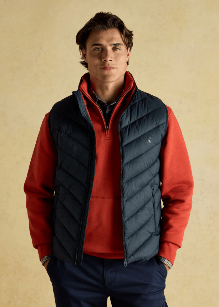 Joules Garrett Navy Padded Gilet - AR - Rehman Collection