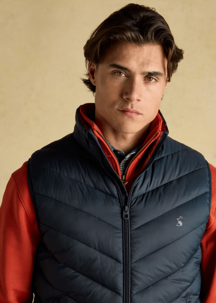 Joules Garrett Navy Padded Gilet - AR - Rehman Collection