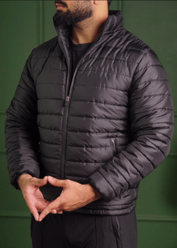 Men's Black Puffer Jacket - AR - Rehman Collection