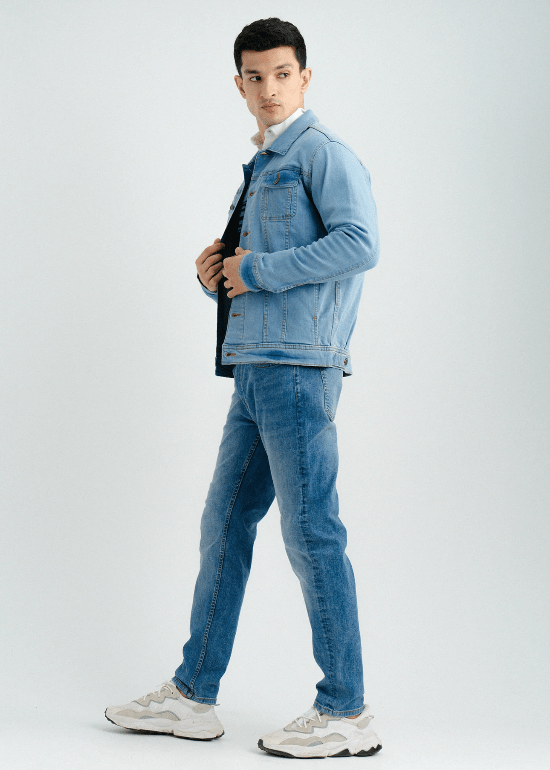 Men's Blue Denim Jacket - AR - Rehman Collection