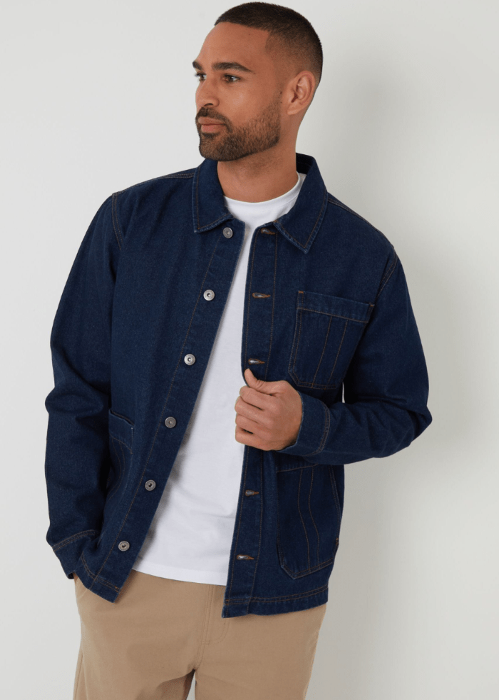 Men's Dark Blue Denim Jacket - AR - Rehman Collection