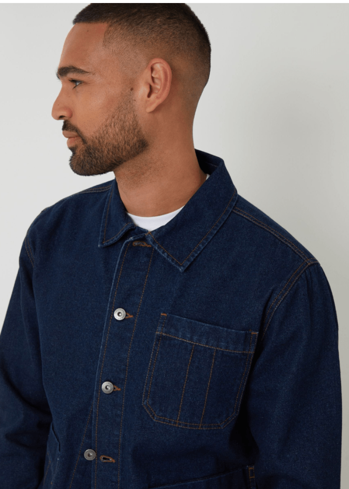 Men's Dark Blue Denim Jacket - AR - Rehman Collection