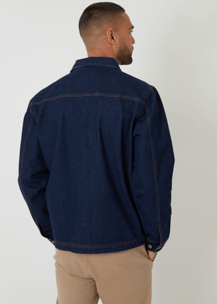 Men's Dark Blue Denim Jacket - AR - Rehman Collection