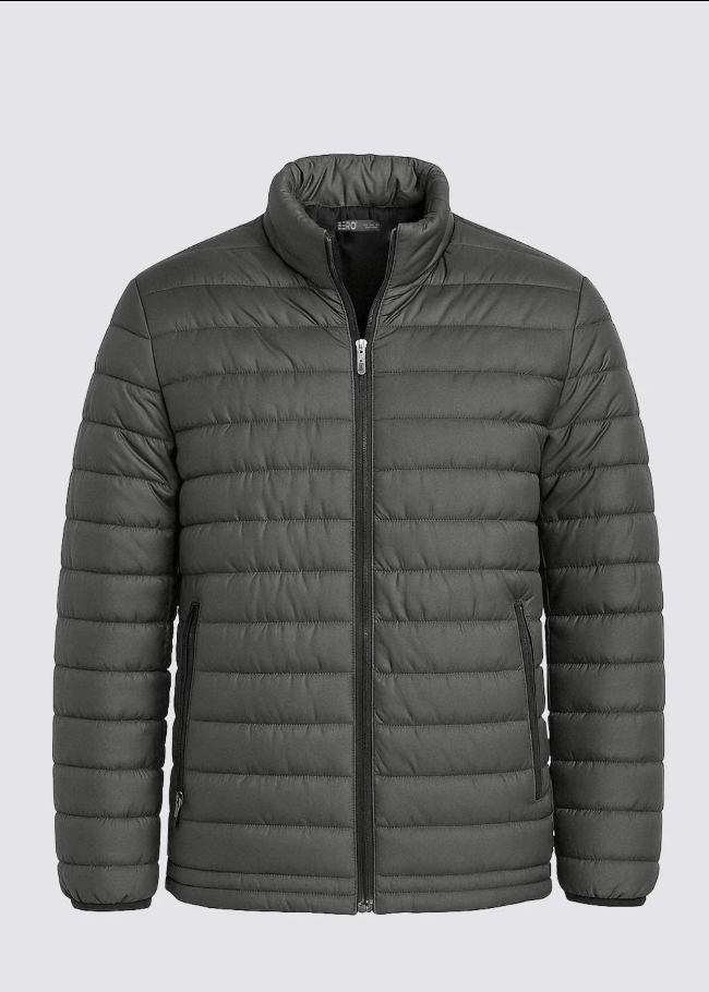 Men's Grey Puffer Jacket - AR - Rehman Collection