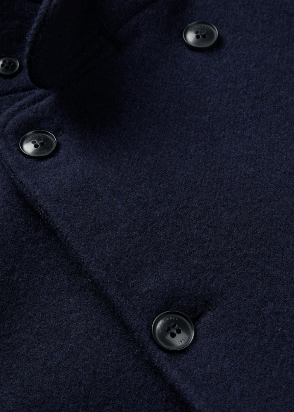 Men's Navy Wool Overcoat - AR - Rehman Collection