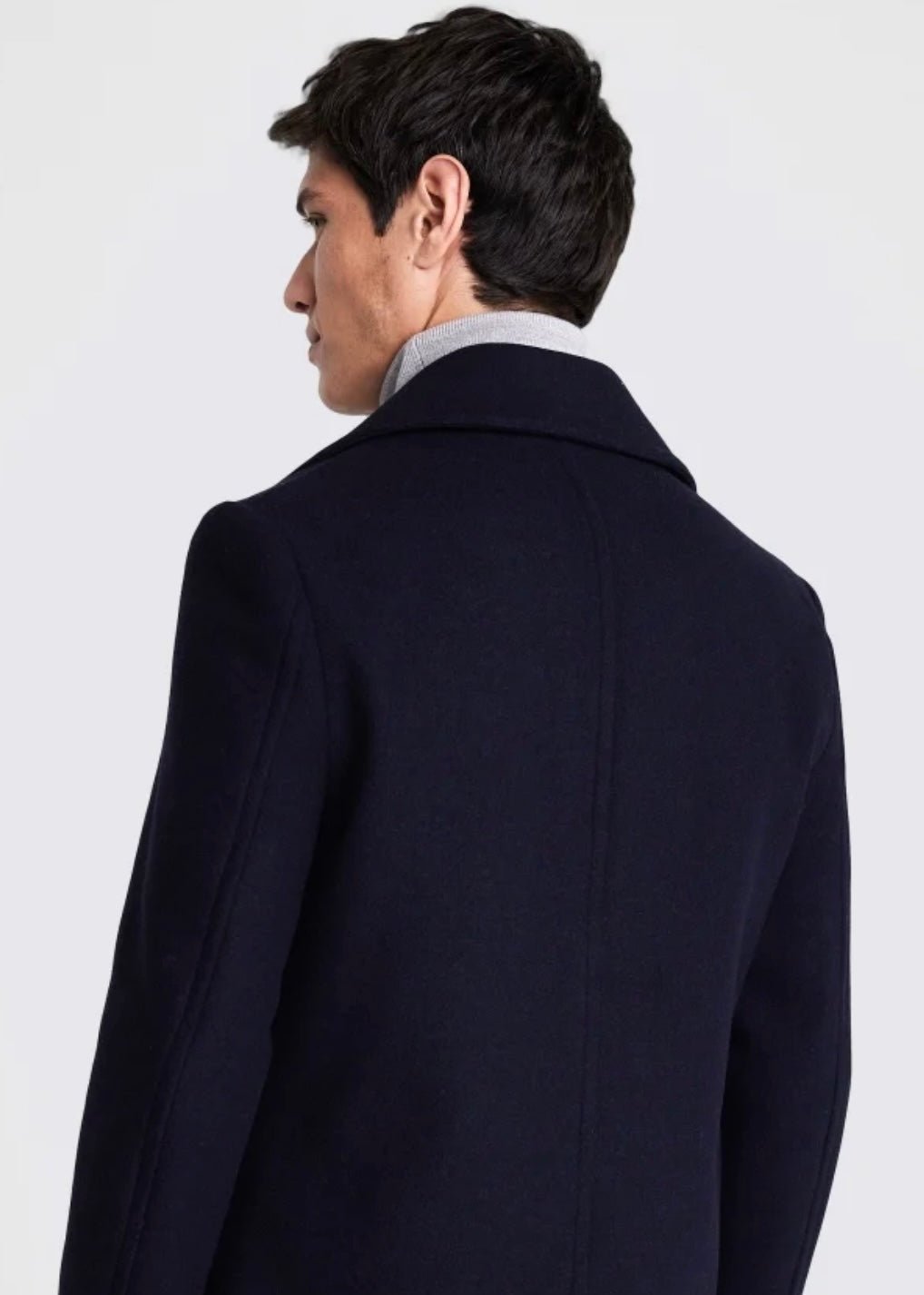 Men’s Navy Wool Peacoat - AR - Rehman Collection
