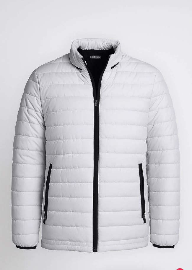 Men's White Puffer Jacket - AR - Rehman Collection
