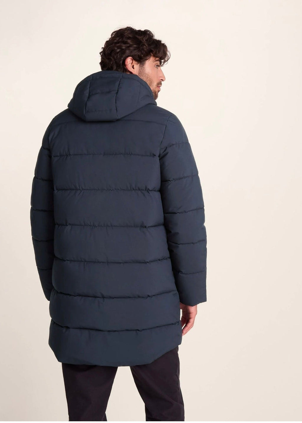 Navy Puffer Coat for Men - AR - Rehman Collection