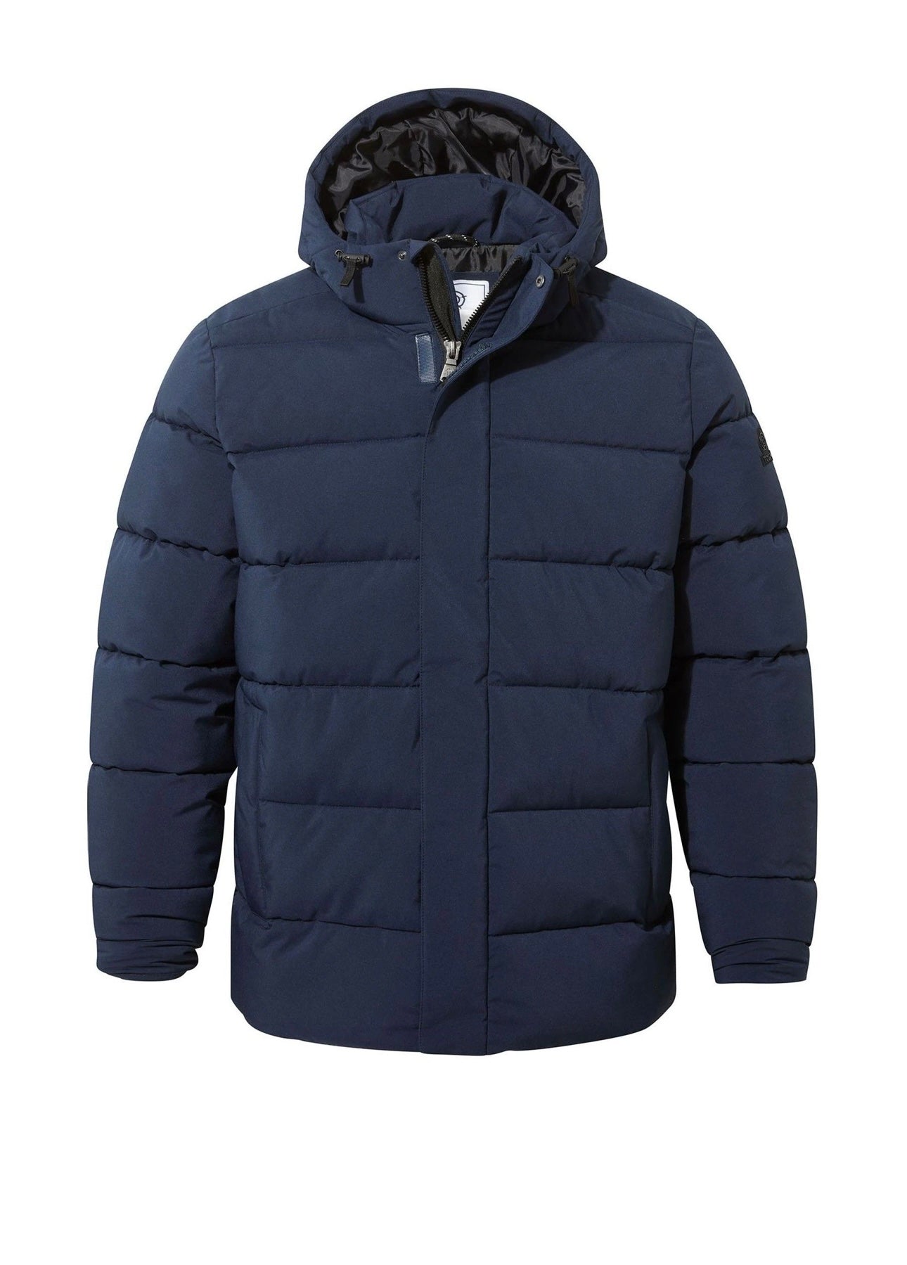 Navy Puffer Jacket with Hood For Men - AR - Rehman Collection
