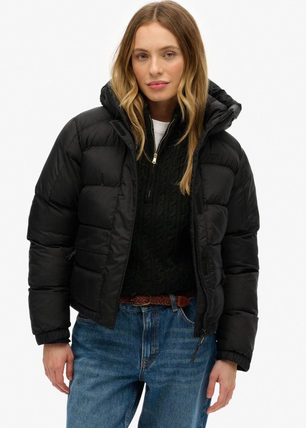 Women's Black Puffer Jacket - AR - Rehman Collection