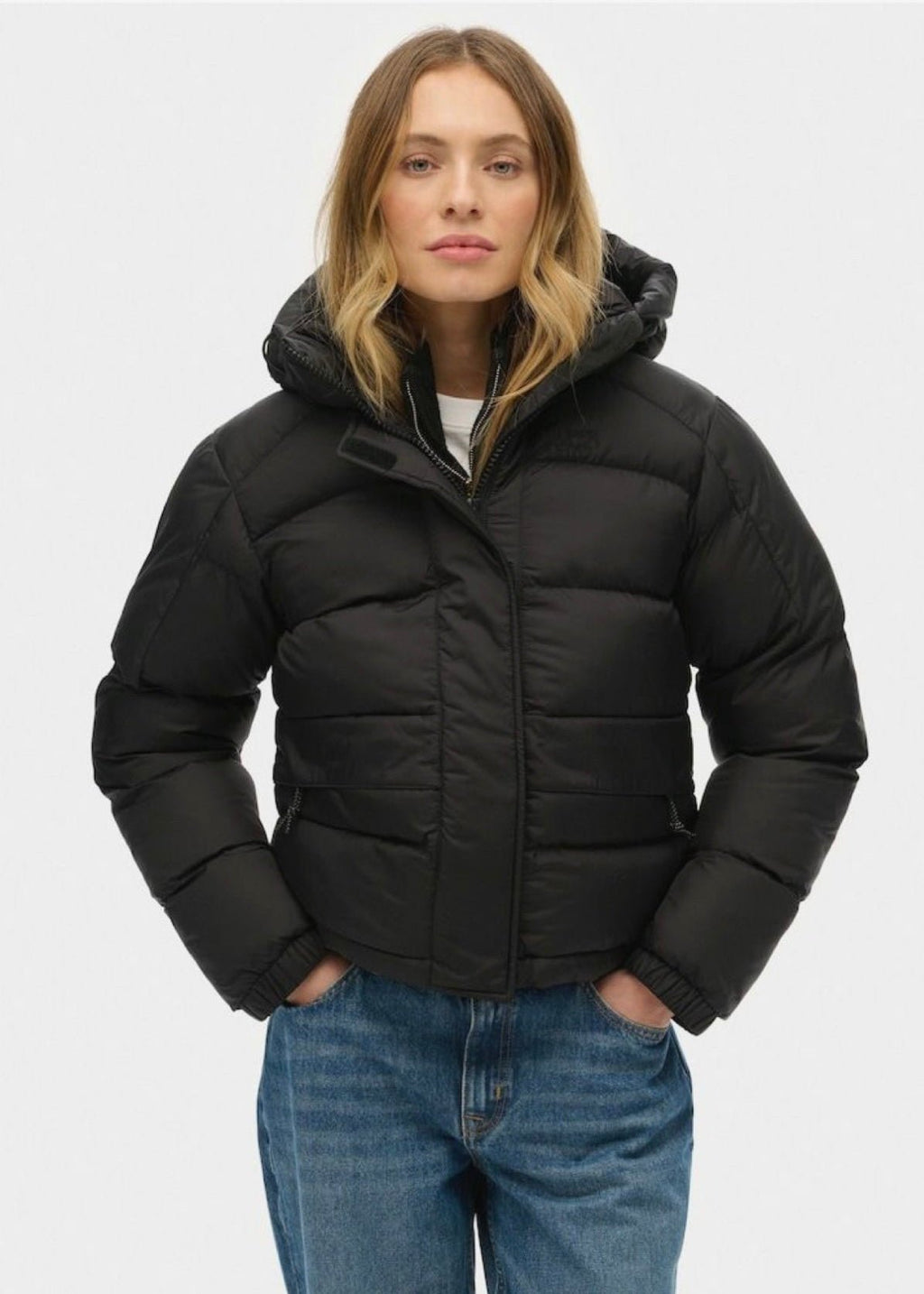 Women's Black Puffer Jacket - AR - Rehman Collection