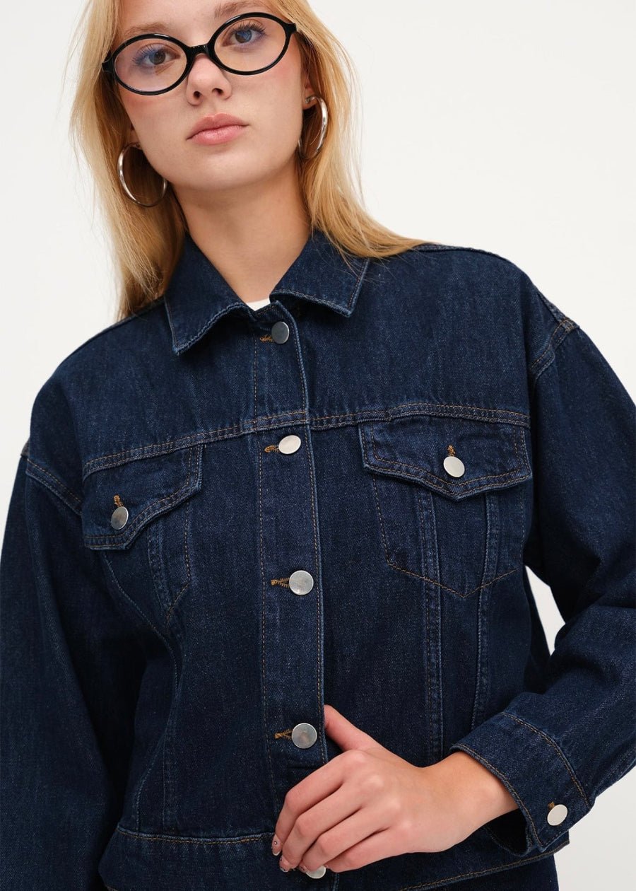 Women’s Dark Blue Denim Jacket - AR - Rehman Collection